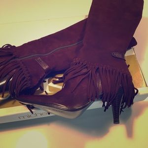 Women’s Brown Suede and Leather Boots